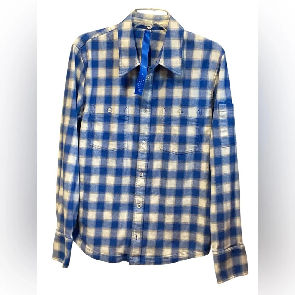 KIT and ACE royal blue and white flannel check men’s button down shirt
BIN 29